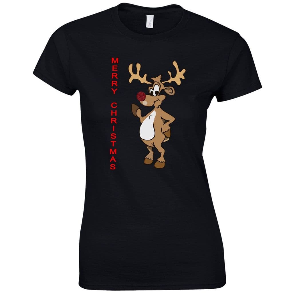 Rudolf Merry Christmas Glitter Nose 